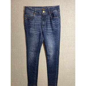 a. jeans Women's Size 6 Blue Skinny Jeans High Rise Stretch Denim Zip Button Fly